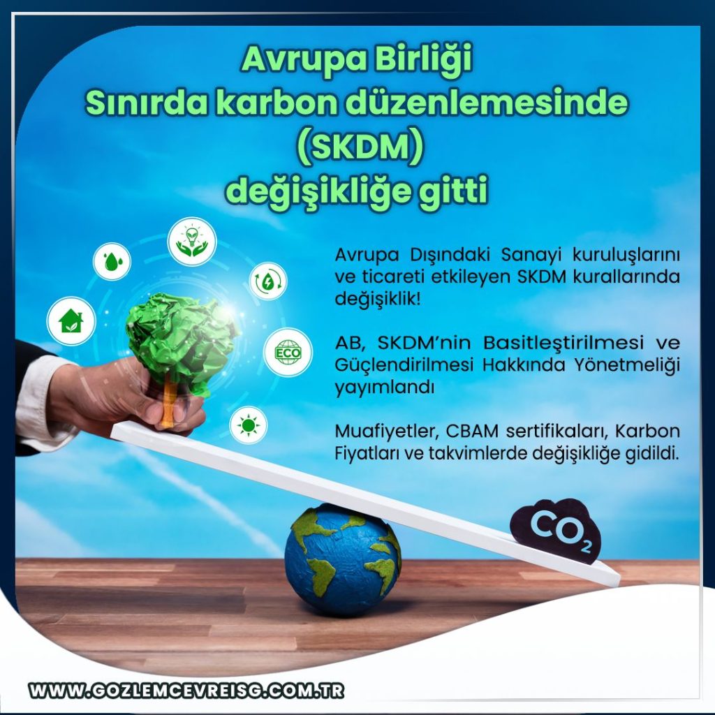 sınırda karbon düzenlemesi 2025 değişiklik